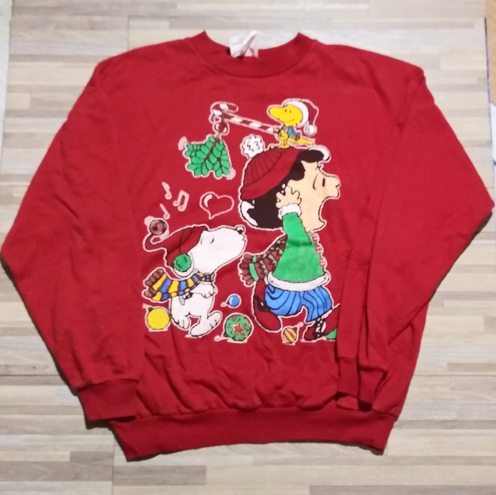 Vintage Novel Teez Peanuts Christmas Sweater